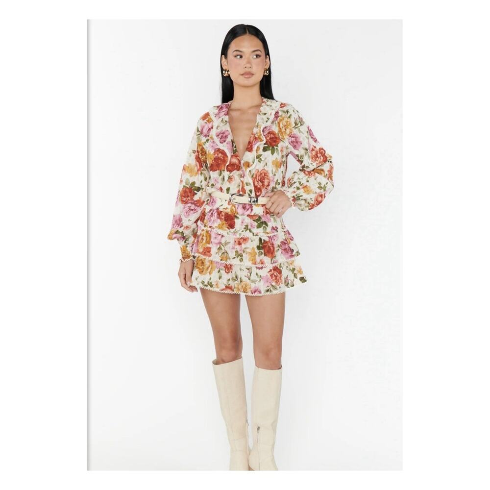 NWT Show Me Your Mumu Nat Fairy Floral Ruffle Skort XLBoho Festival